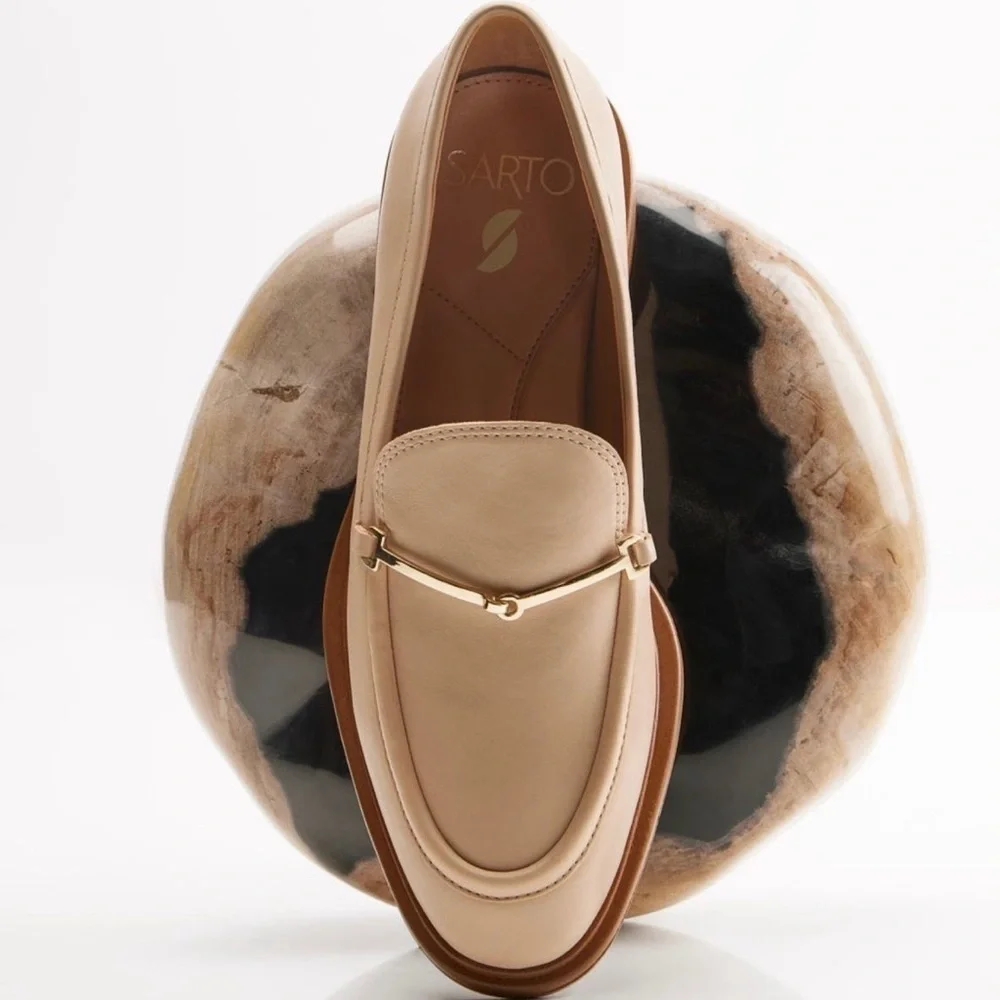 Franco Sarto Eda Bit Buckle Leather Loafers